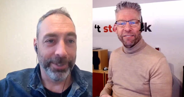 Frans en Ramon tijdens hun Teams interview