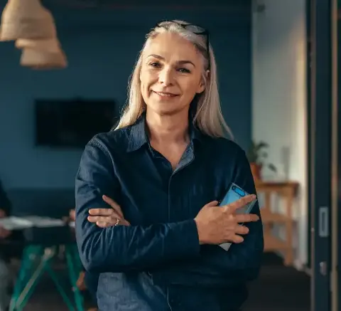 Vrouw in administratie