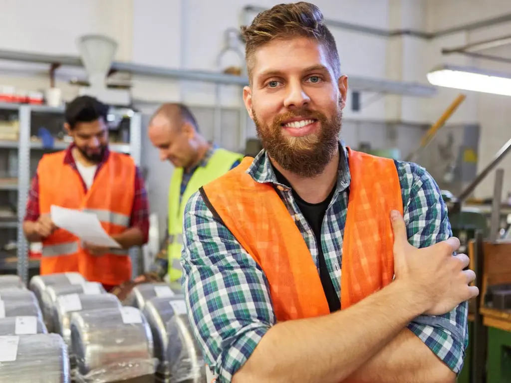 Man aan het werk in de logistiek.